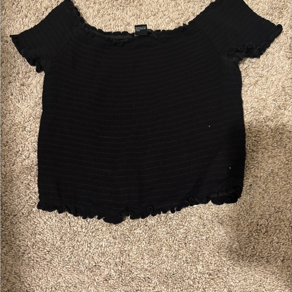 Black Off-Shoulder Top